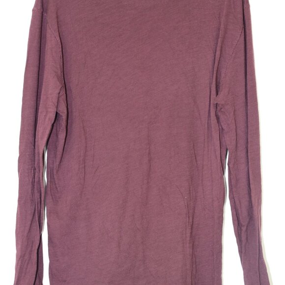John Varvatos Shirt Mens Medium Maroon Front Pocket Garment-Dyed‎ Pullover Tee. - Picture 2 of 8